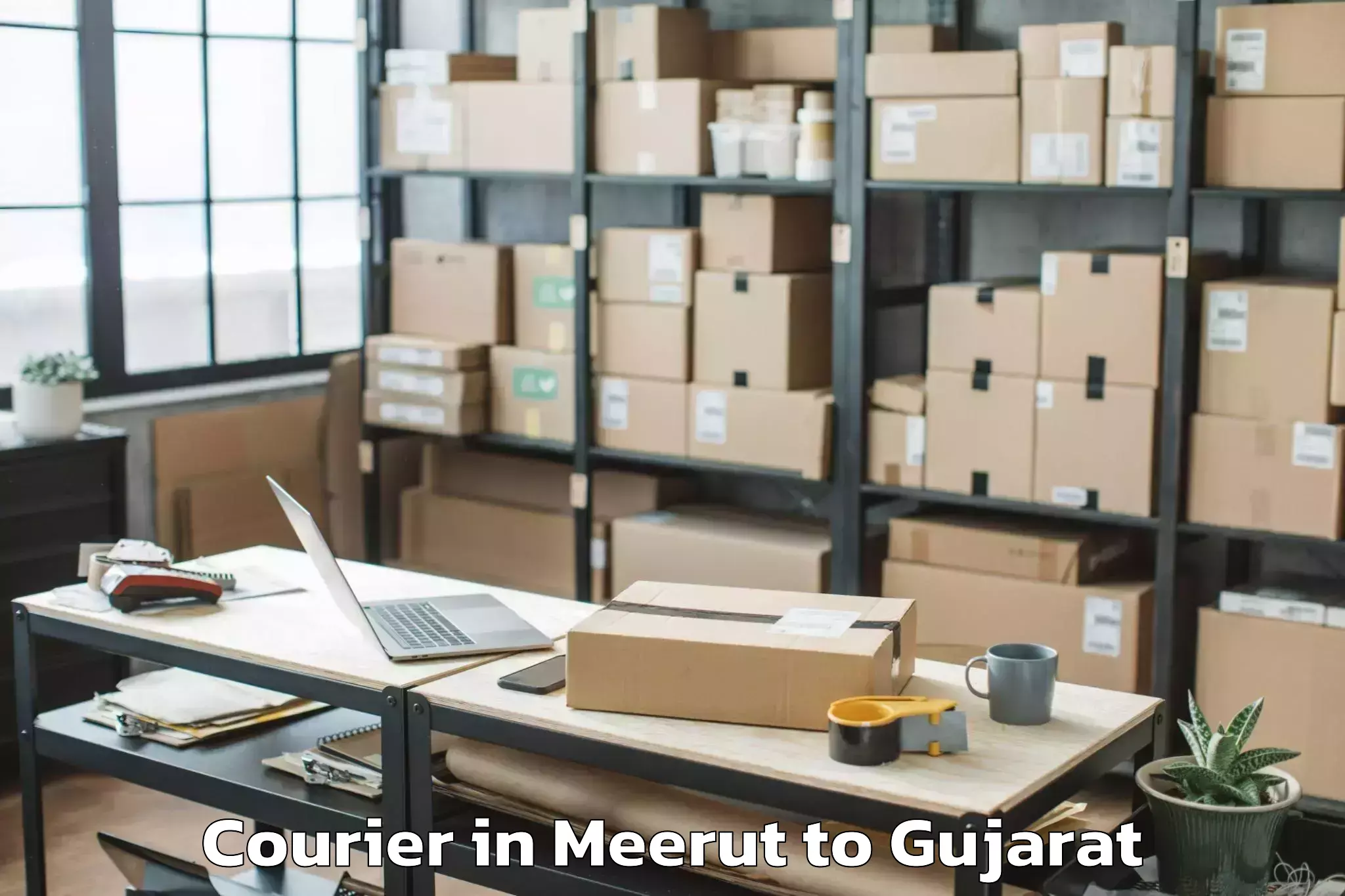 Top Meerut to Anklav Courier Available